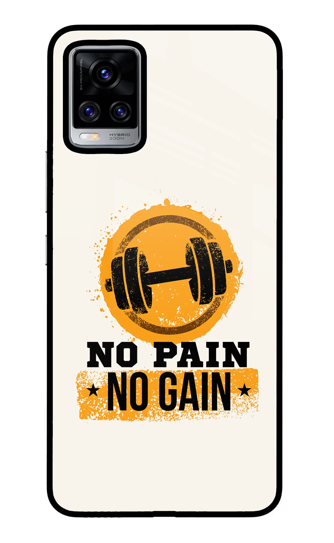 No Pain No Gain Vivo V20 Pro Glass Case