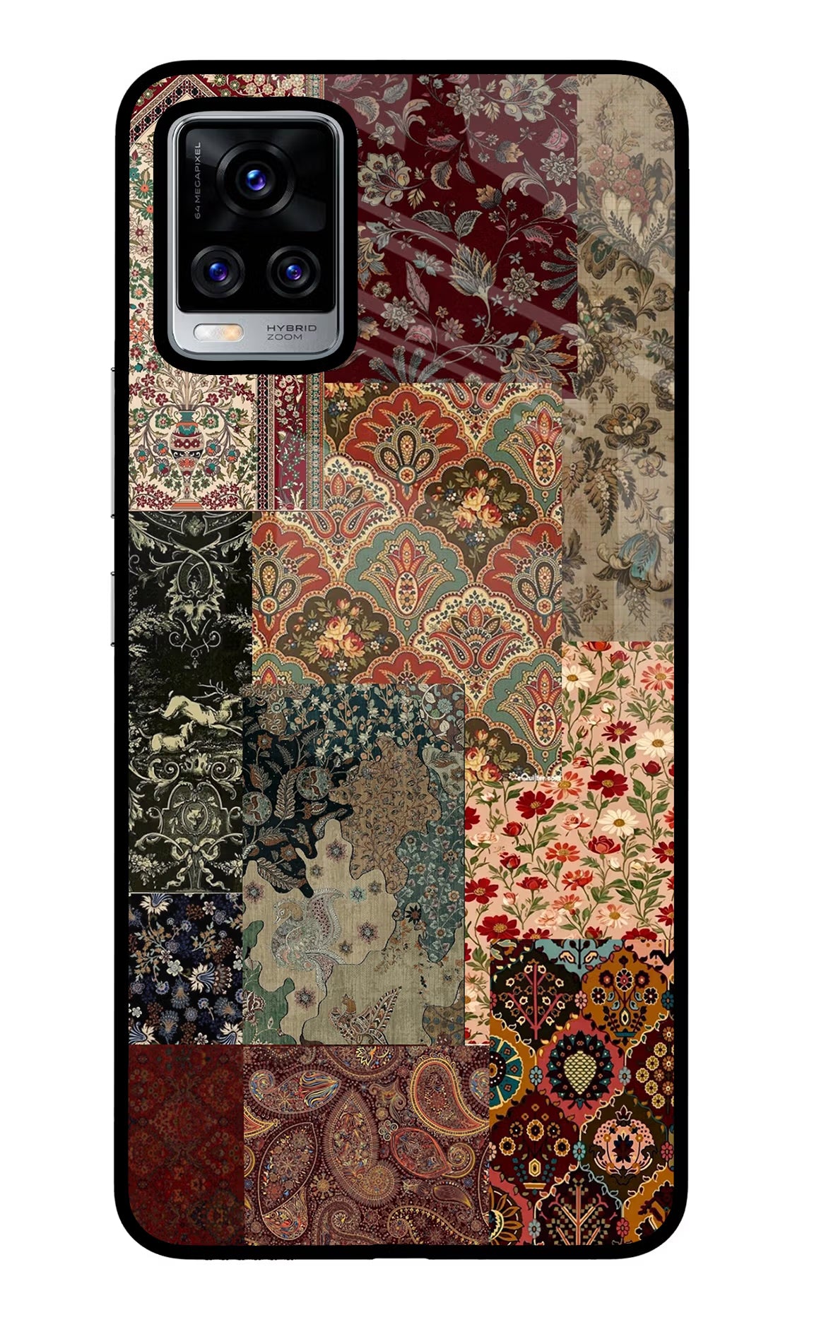 Desi Print Vivo V20 Pro Glass Case Back Cover by Casekaro