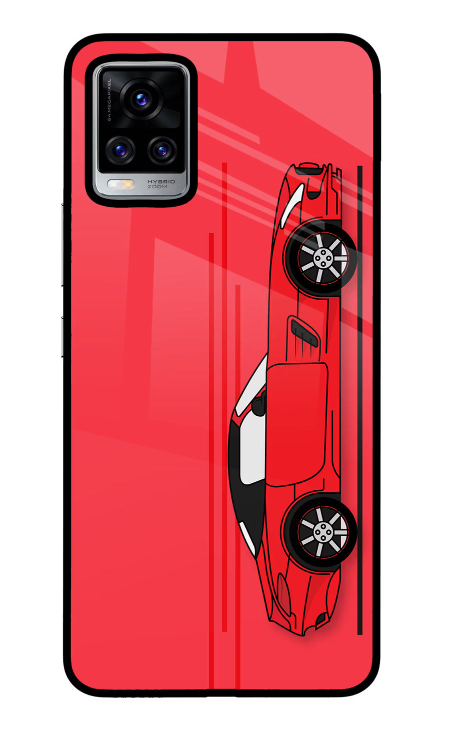 Red Velocity Vivo V20 Pro Back Cover, Glass case