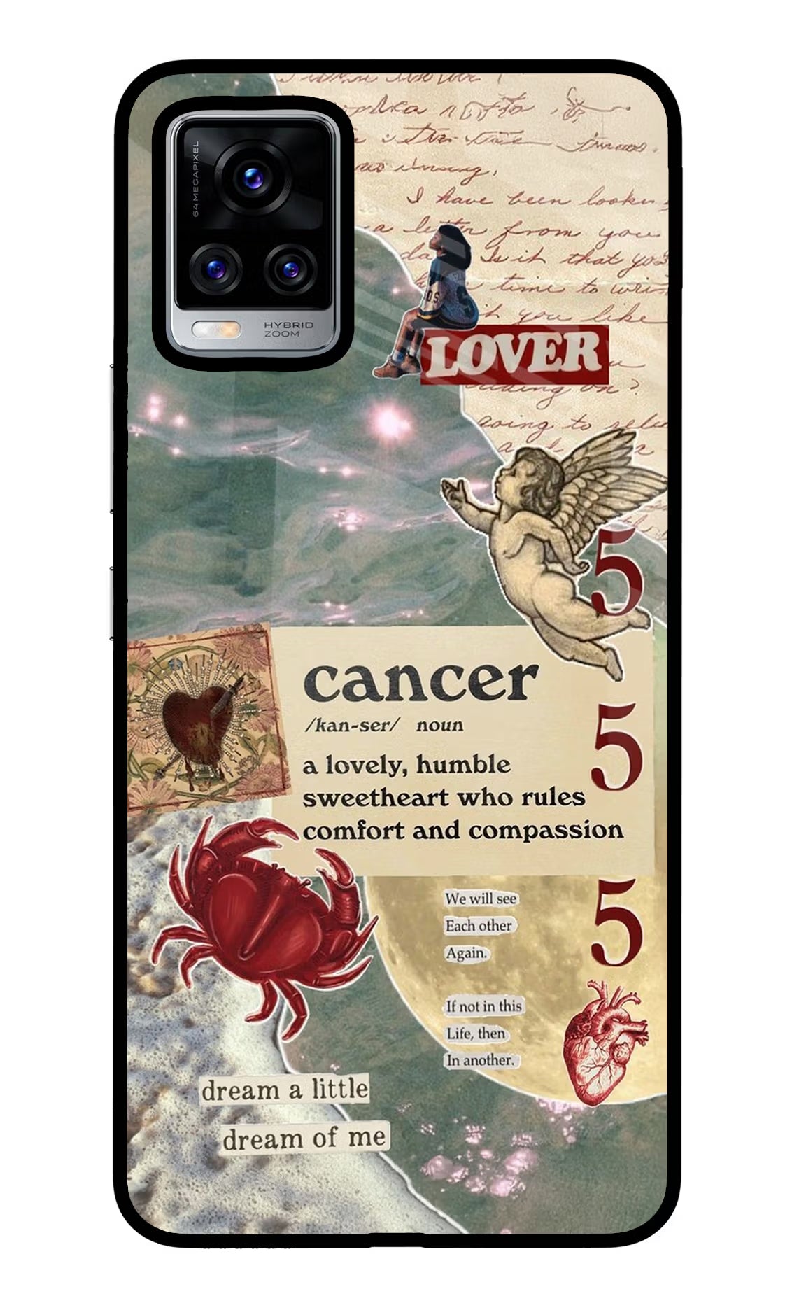Cancer Zodiac Vivo V20 Pro Glass Case