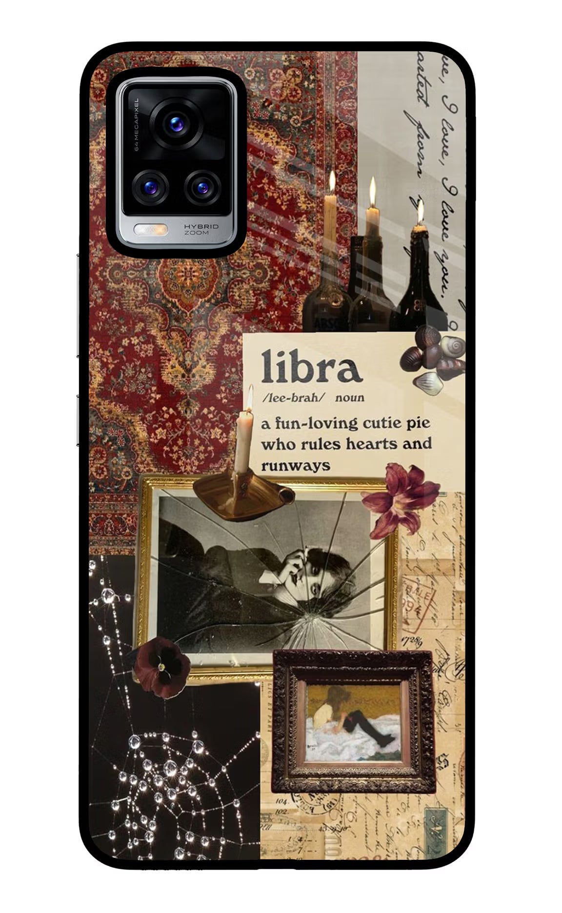 Libra Zodiac Vivo V20 Pro Glass Case Back Cover by Casekaro
