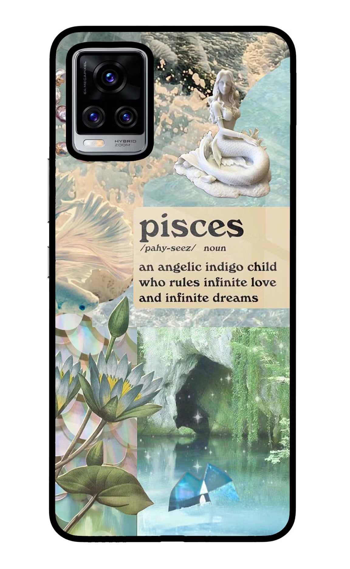 Pisces Zodiac Vivo V20 Pro Glass Case Back Cover by Casekaro