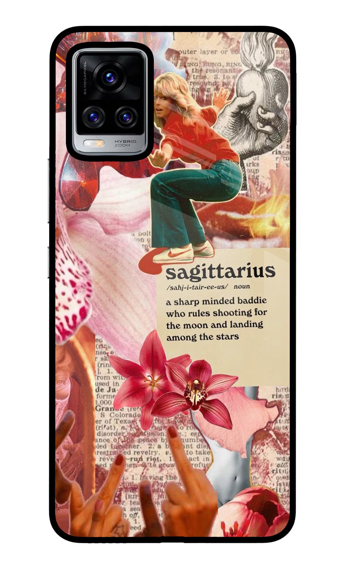 Sagittarius Zodiac Vivo V20 Pro Glass Case Back Cover by Casekaro