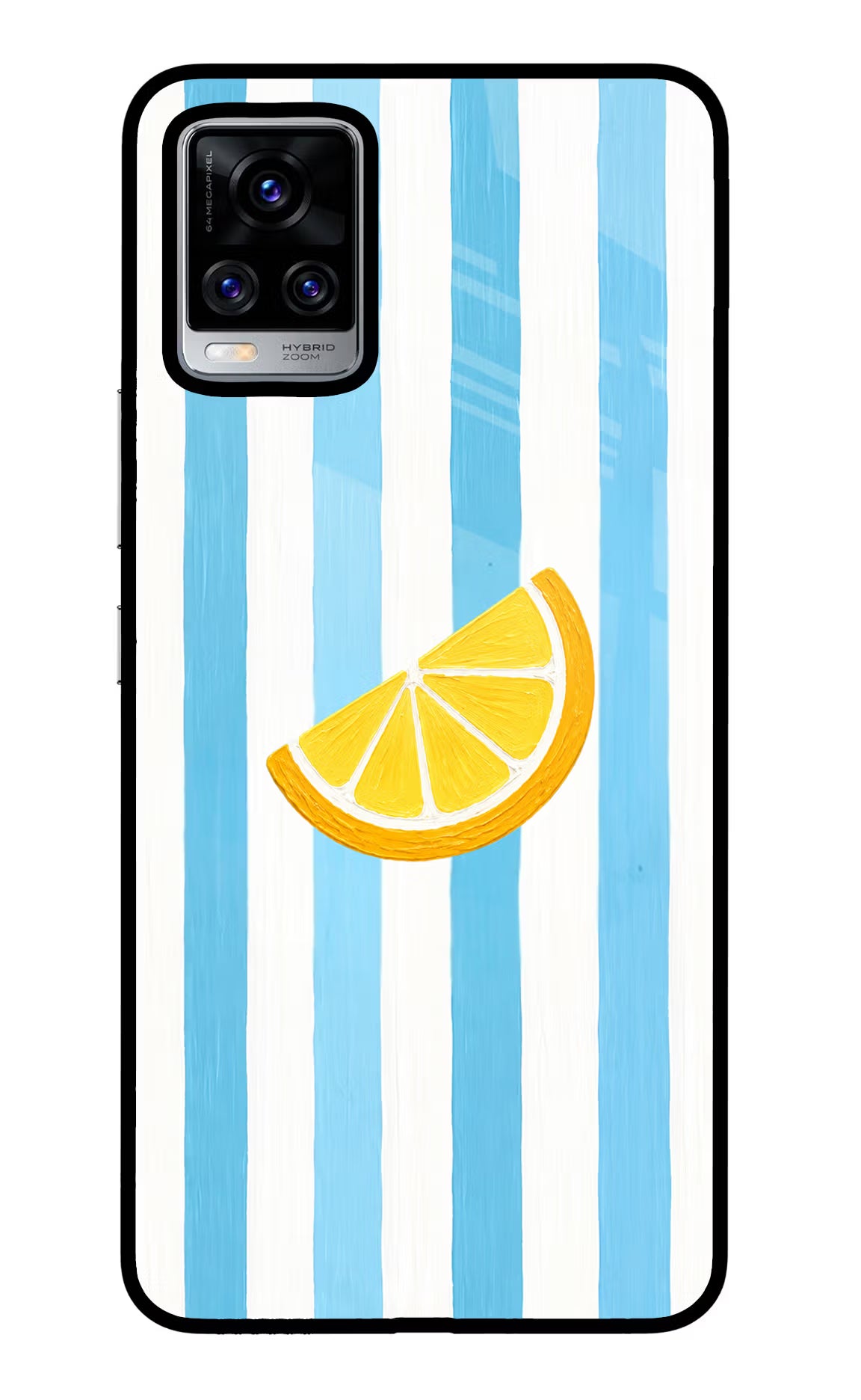 Summer Lemon Vivo V20 Pro Glass Case Back Cover by Casekaro
