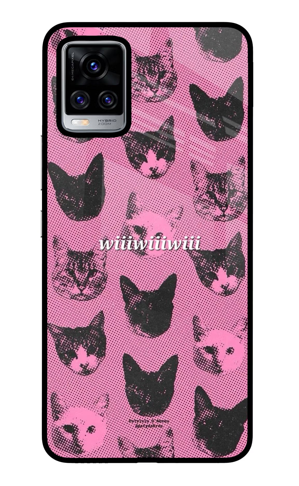 Pink Cats Vivo V20 Pro Glass Case