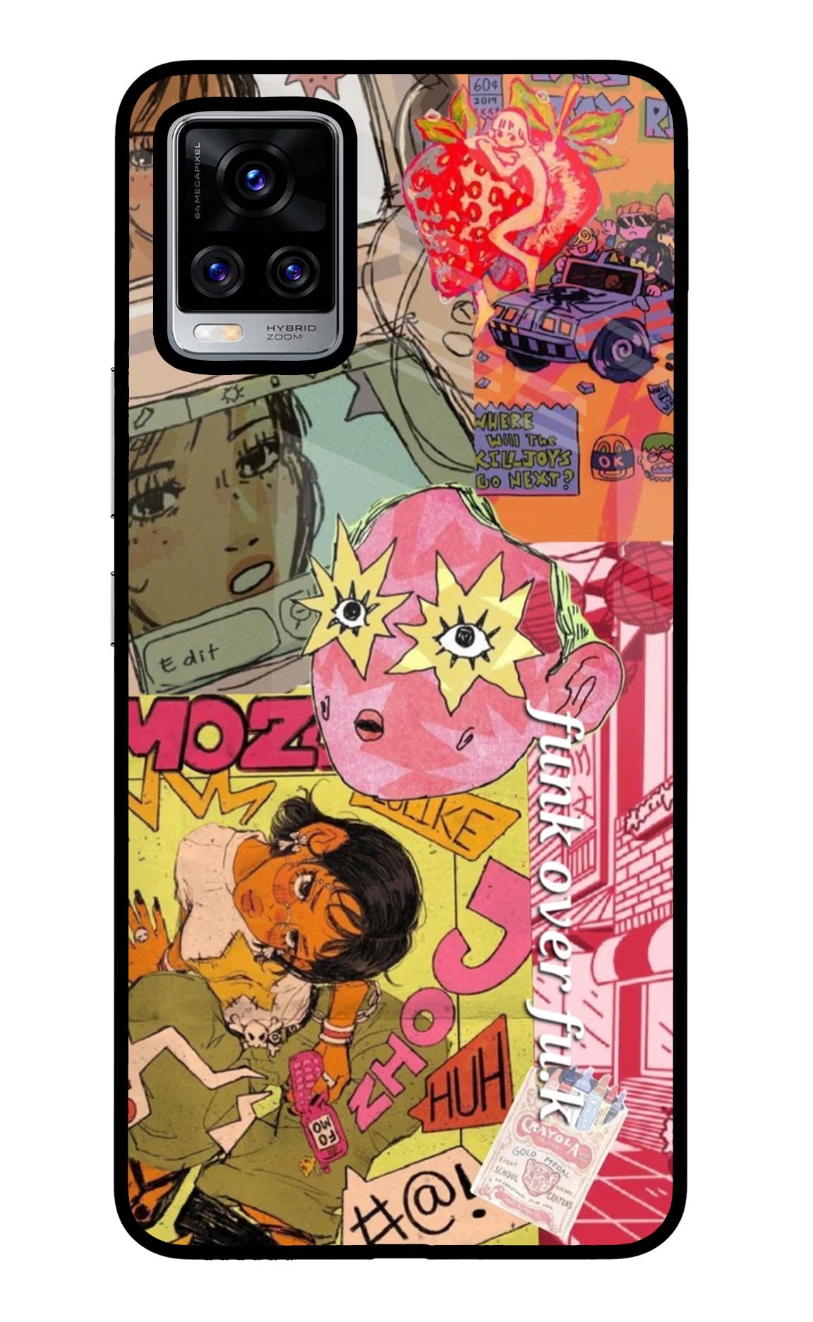Funkover Vivo V20 Pro Glass Case Back Cover by Casekaro