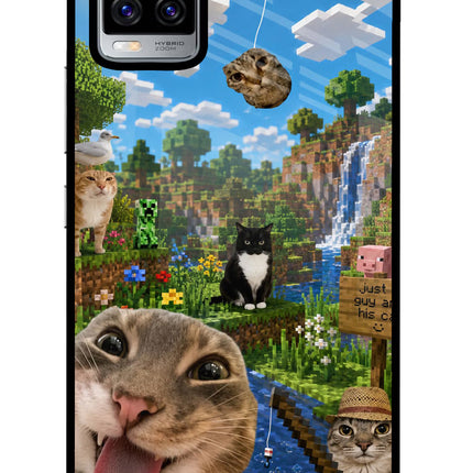 Minecraft Cat Chaos Vivo V20 Pro Glass Case