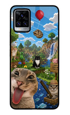 Minecraft Cat Chaos Vivo V20 Pro Glass Case