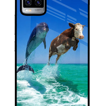 Dolphin vs Cow Vivo V20 Pro Glass Case