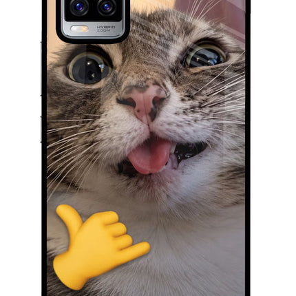 Silly Cat Call Vivo V20 Pro Glass Case