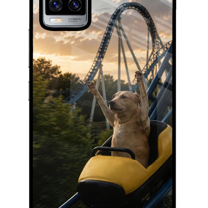 Rollercoaster Dog Vivo V20 Pro Glass Case