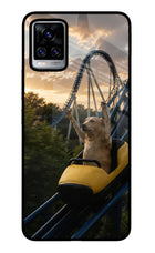 Rollercoaster Dog Vivo V20 Pro Glass Case
