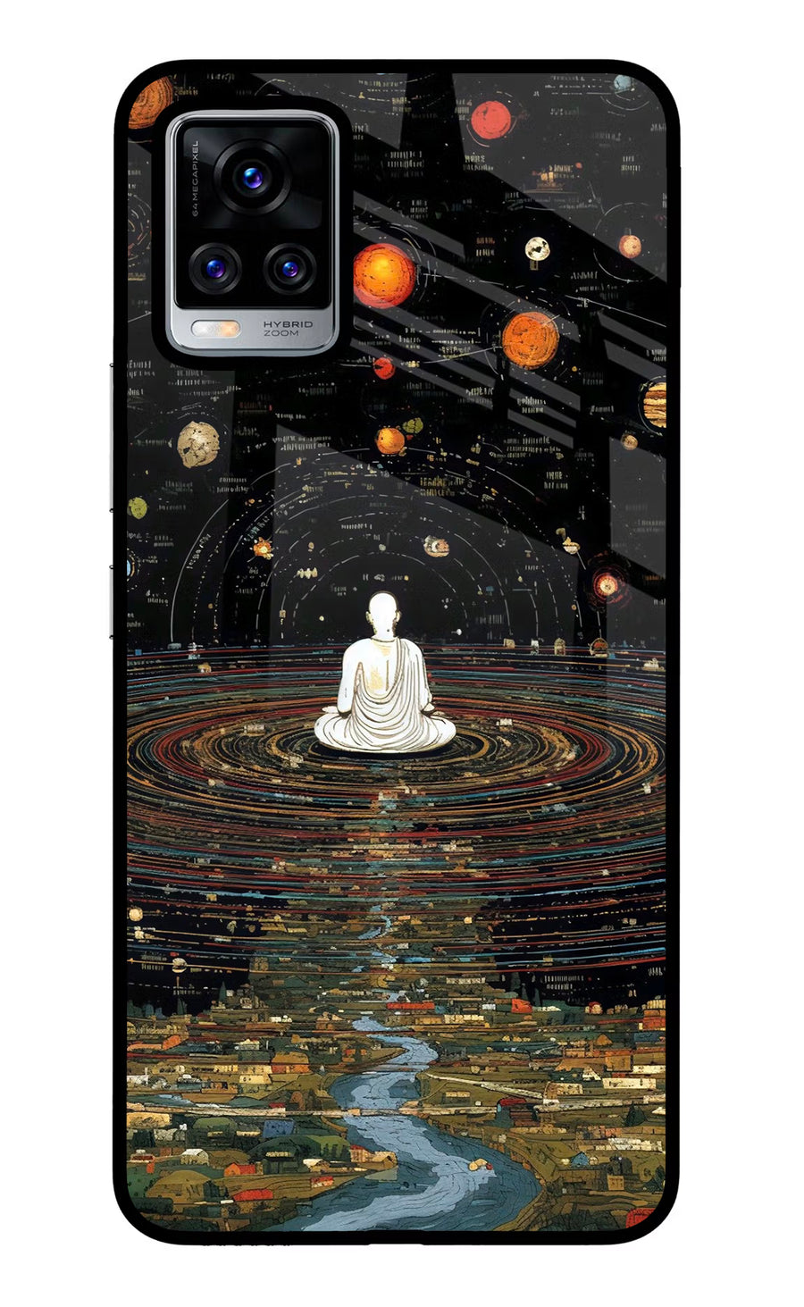 Space Monk Vivo V20 Pro Back Cover, Glass case