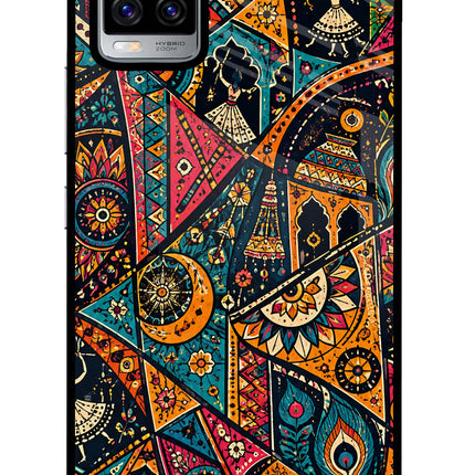 Folk Print Vivo V20 Pro Glass Case