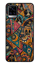 Folk Print Vivo V20 Pro Glass Case