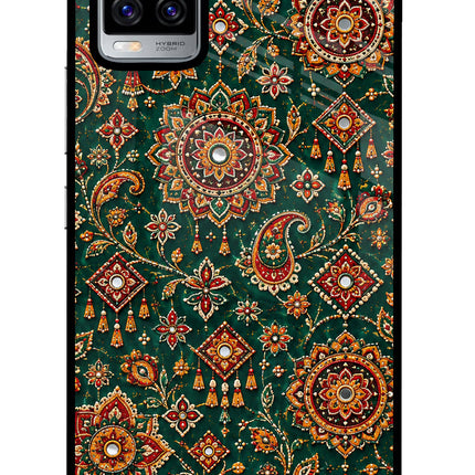 Green Pataka Vivo V20 Pro Glass Case