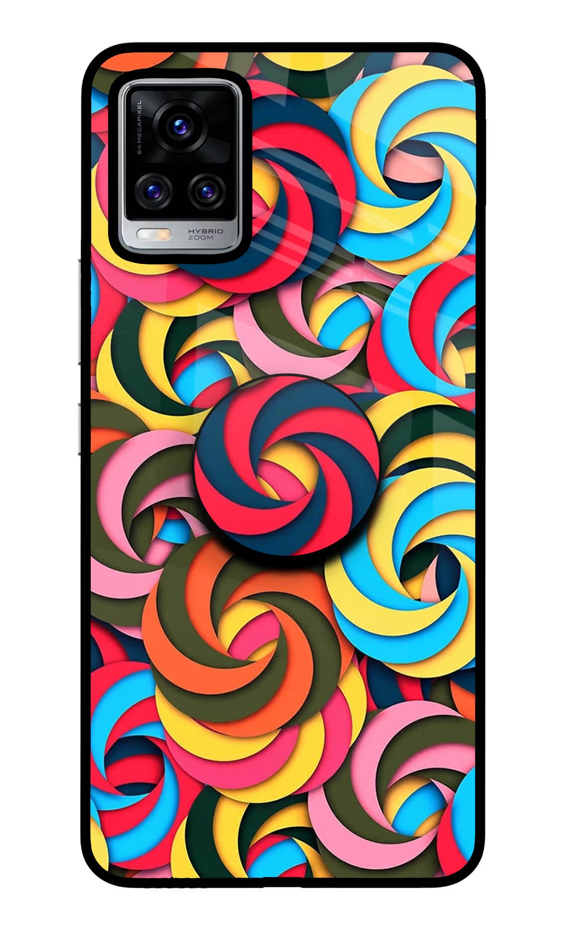 Spiral Pattern Vivo V20 Pro Pop Case by Casekaro