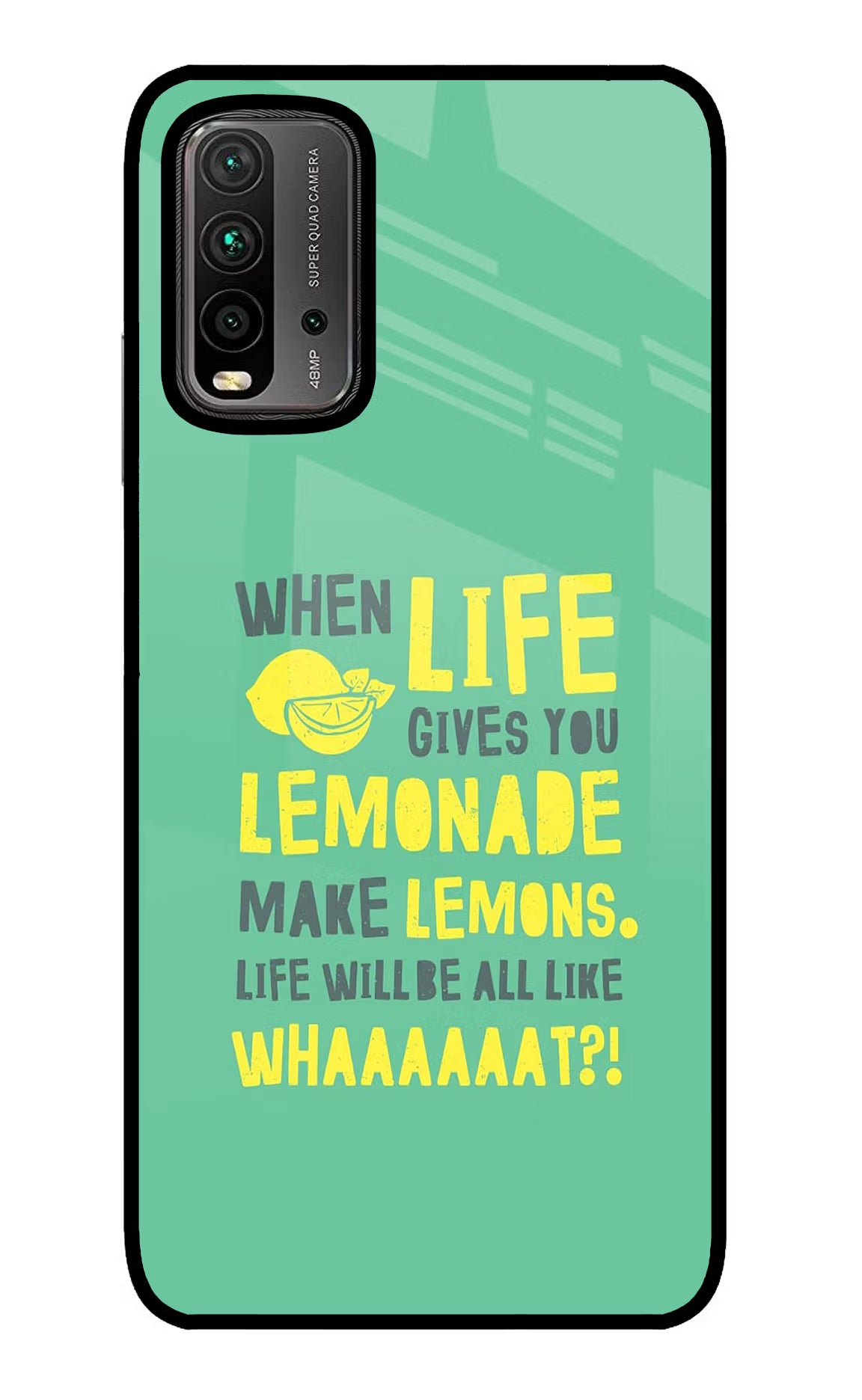 Quote Redmi 9 Power Glass Case Back Cover by Casekaro
