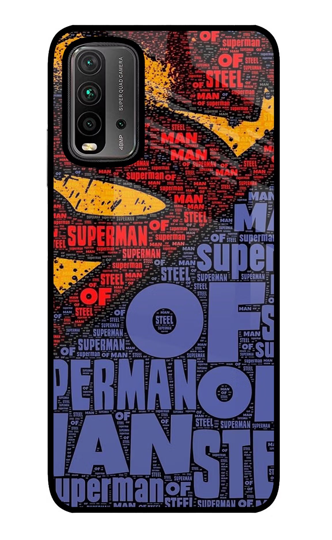 Superman Redmi 9 Power Glass Case Back Cover by Casekaro