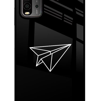 Paper Plane White Redmi 9 Power Glass Case