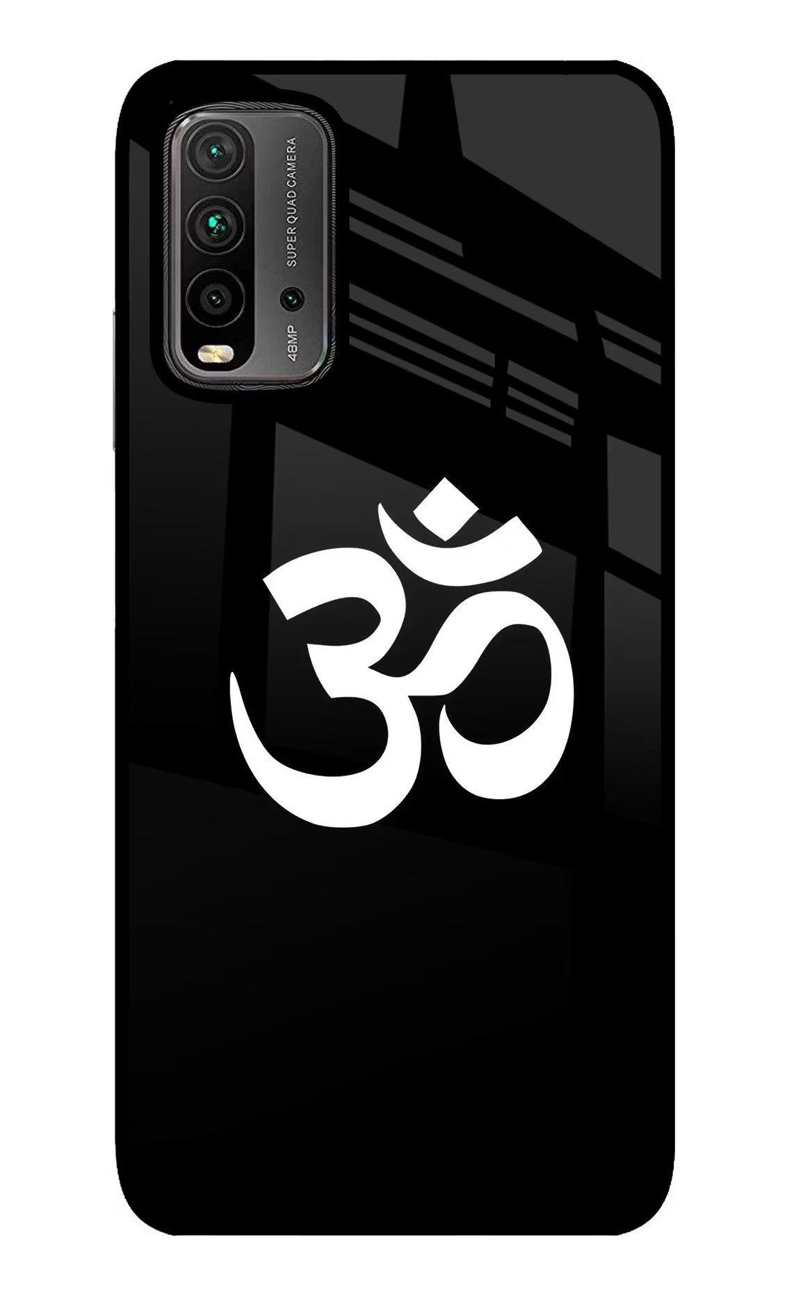 Om Redmi 9 Power Glass Case Back Cover by Casekaro