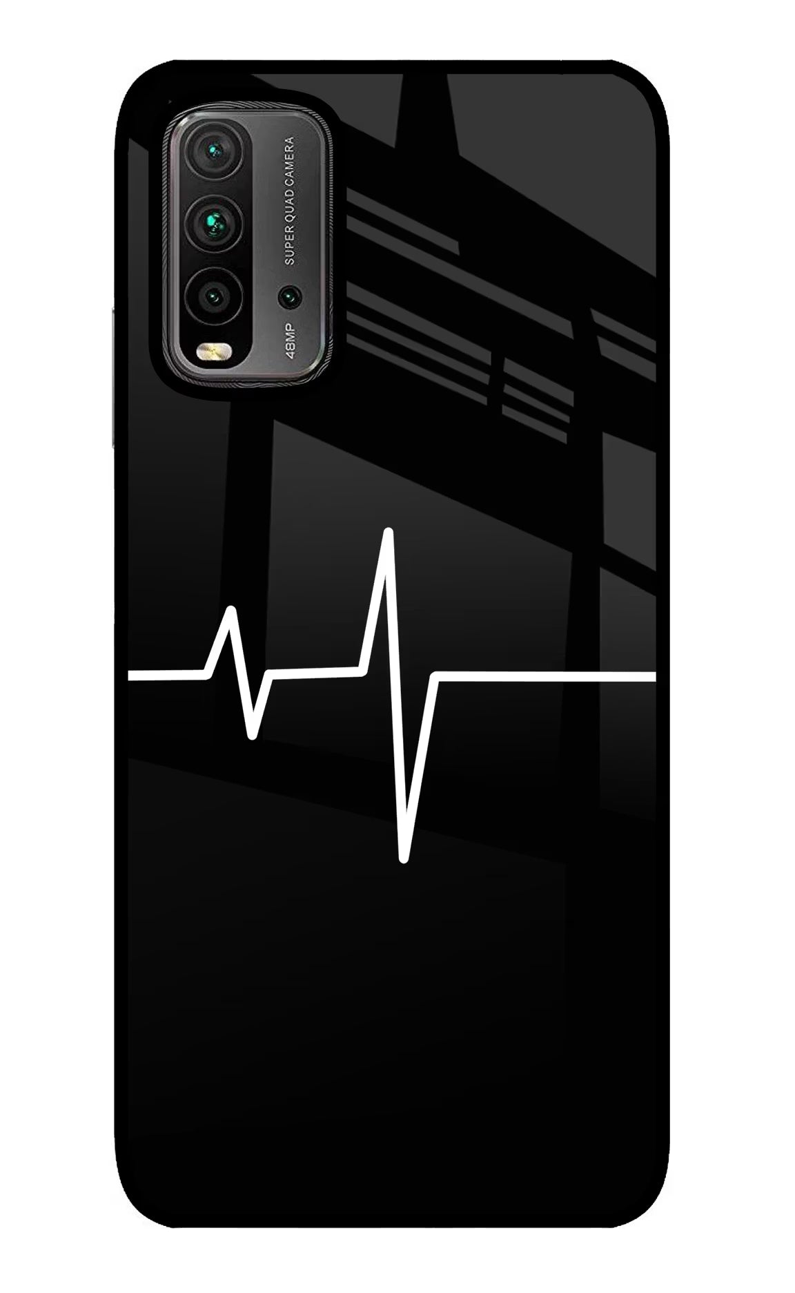 Heart Beats Redmi 9 Power Glass Case Back Cover by Casekaro