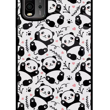 Cute Panda Redmi 9 Power Glass Case