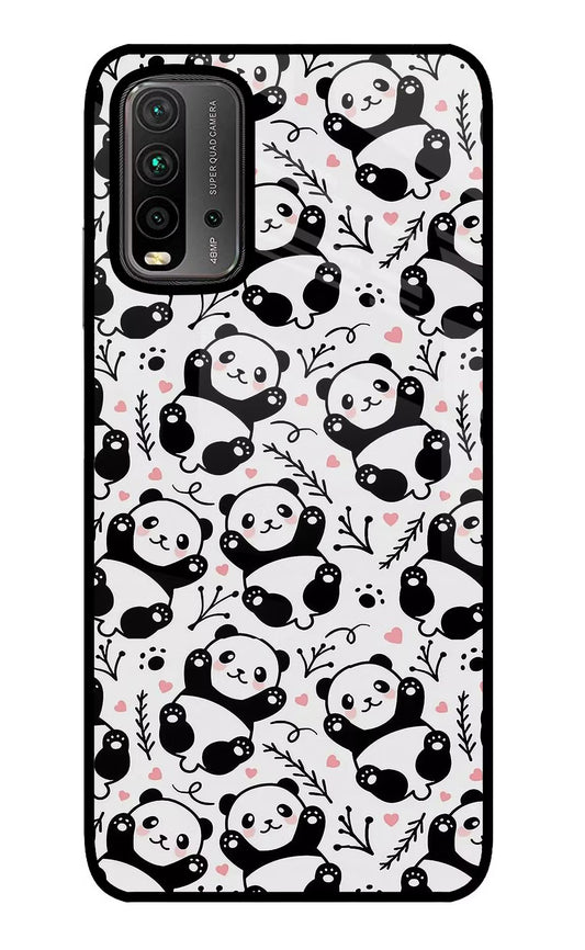 Cute Panda Redmi 9 Power Glass Case