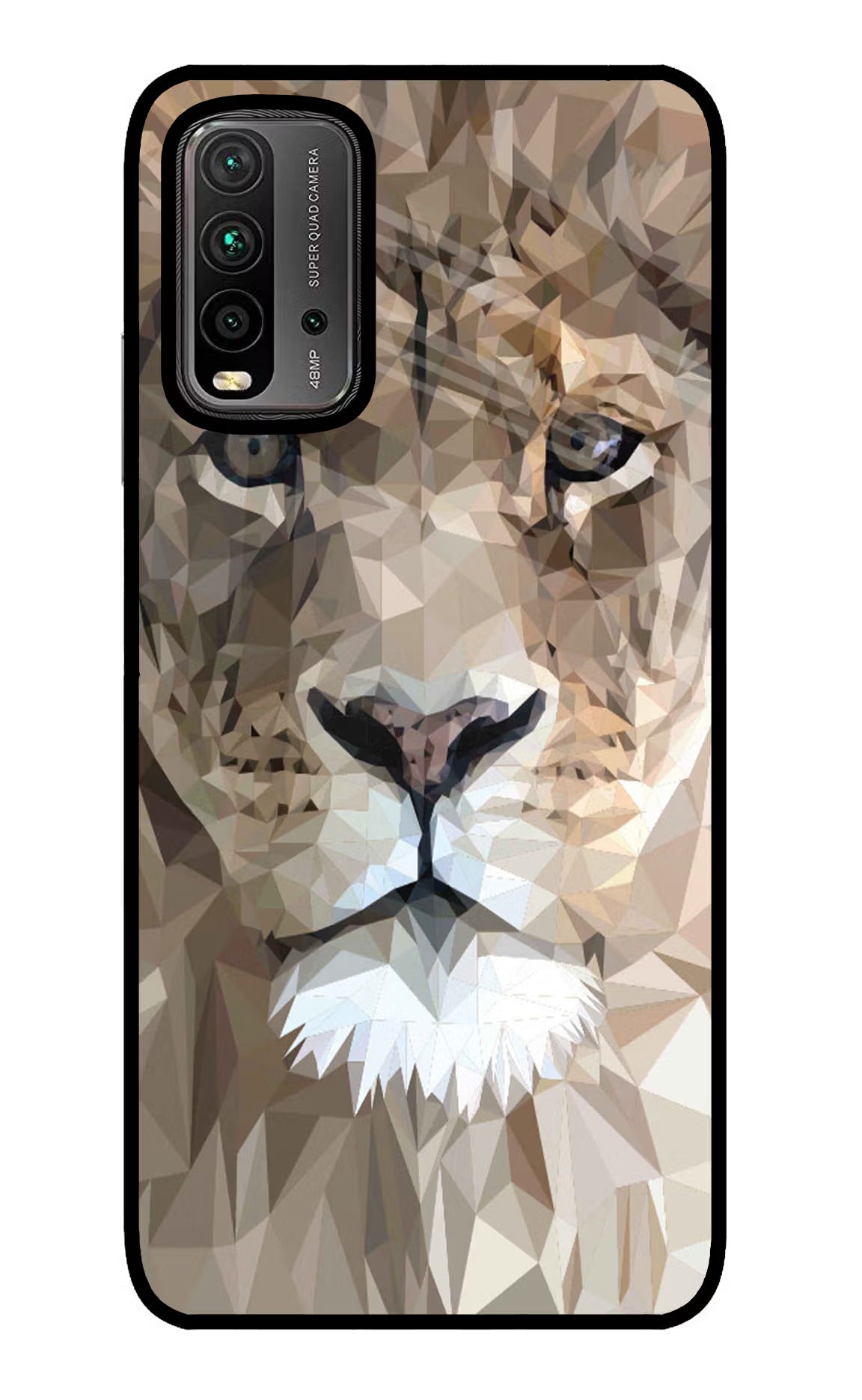 Lion Art Redmi 9 Power Glass Case