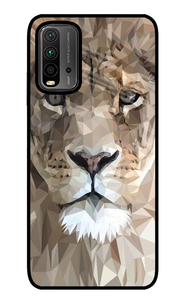 Lion Art Redmi 9 Power Glass Case