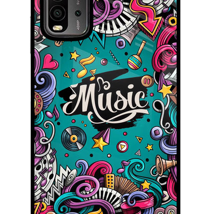 Music Graffiti Redmi 9 Power Glass Case