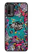 Music Graffiti Redmi 9 Power Glass Case