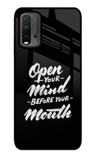 Open Your Mind Before Your Mouth Redmi 9 Power Glass Case