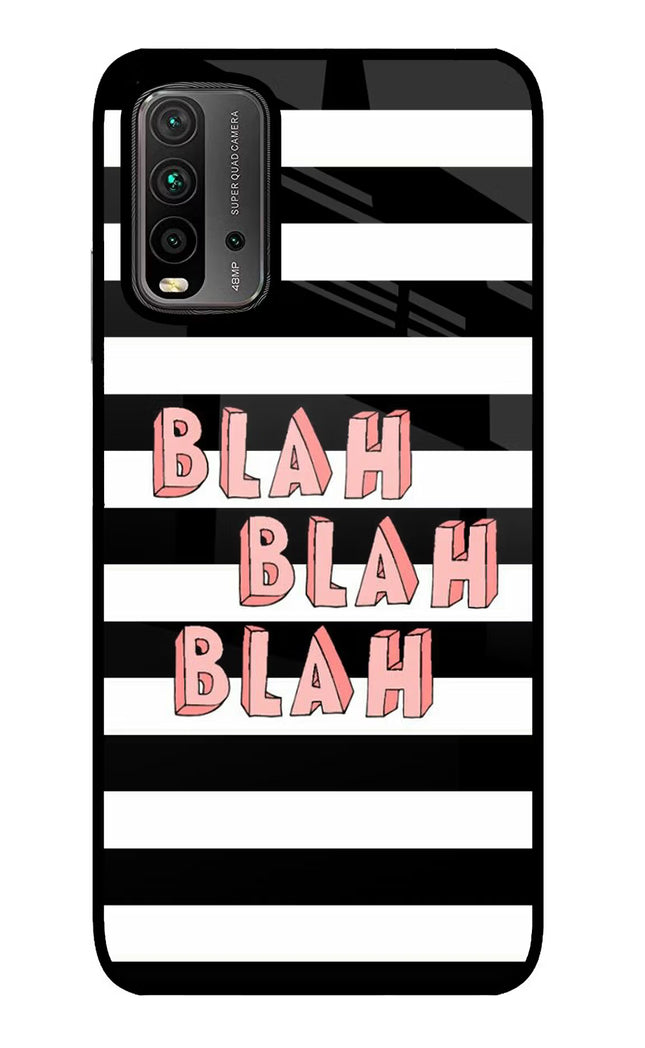 Blah Blah Blah Redmi 9 Power Glass Case