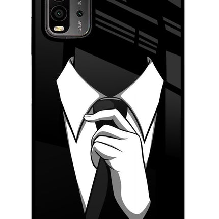 Black Tie Redmi 9 Power Glass Case