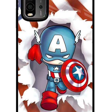 Captain America Redmi 9 Power Glass Case
