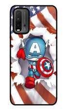 Captain America Redmi 9 Power Glass Case