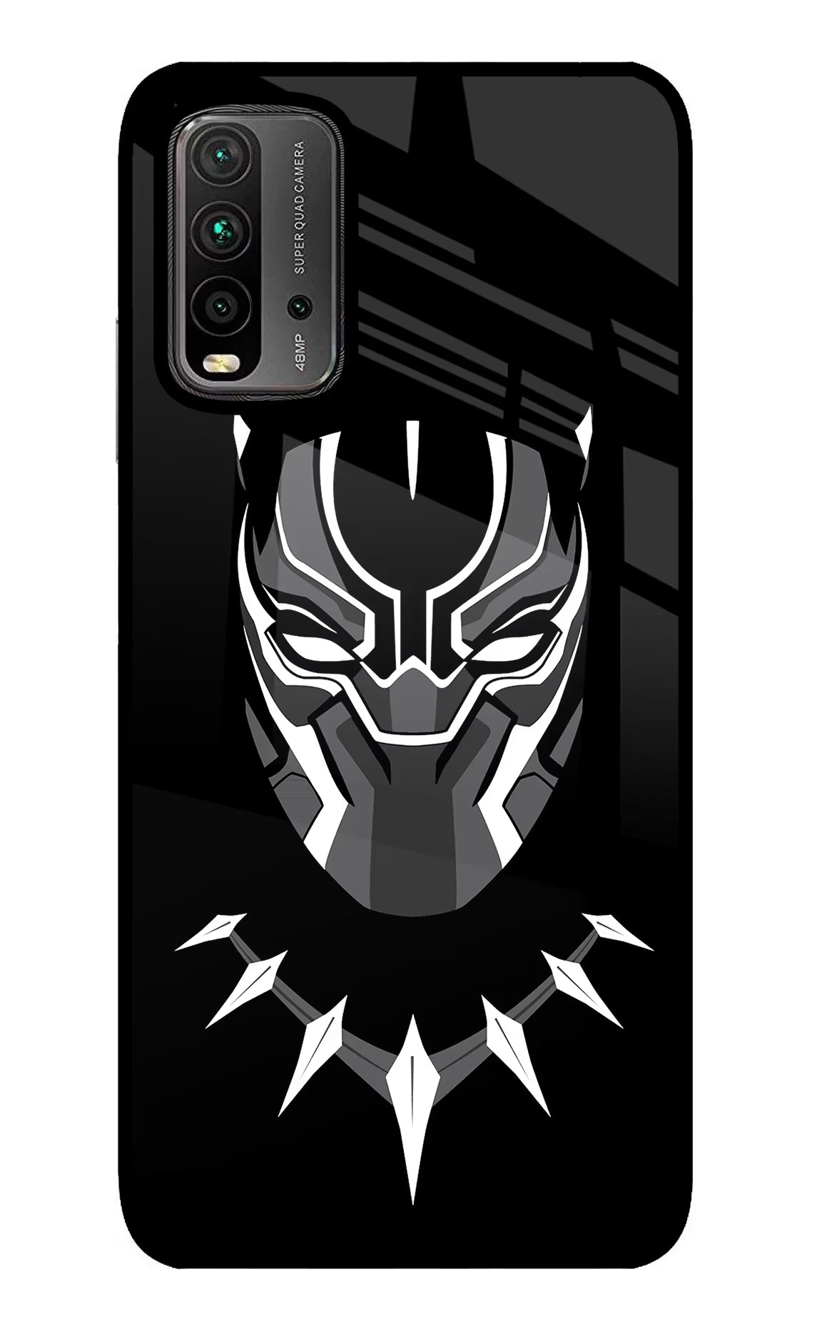 Black Panther Redmi 9 Power Glass Case Back Cover by Casekaro