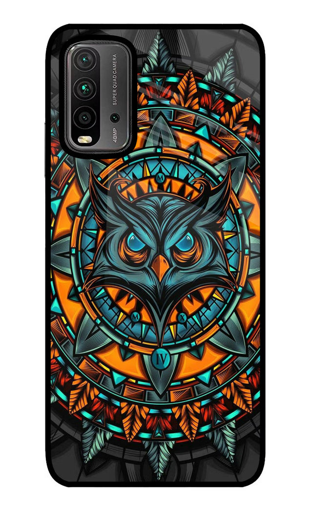 Angry Owl Art Redmi 9 Power Glass Case