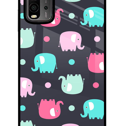 Elephants Redmi 9 Power Glass Case