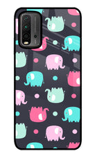 Elephants Redmi 9 Power Glass Case
