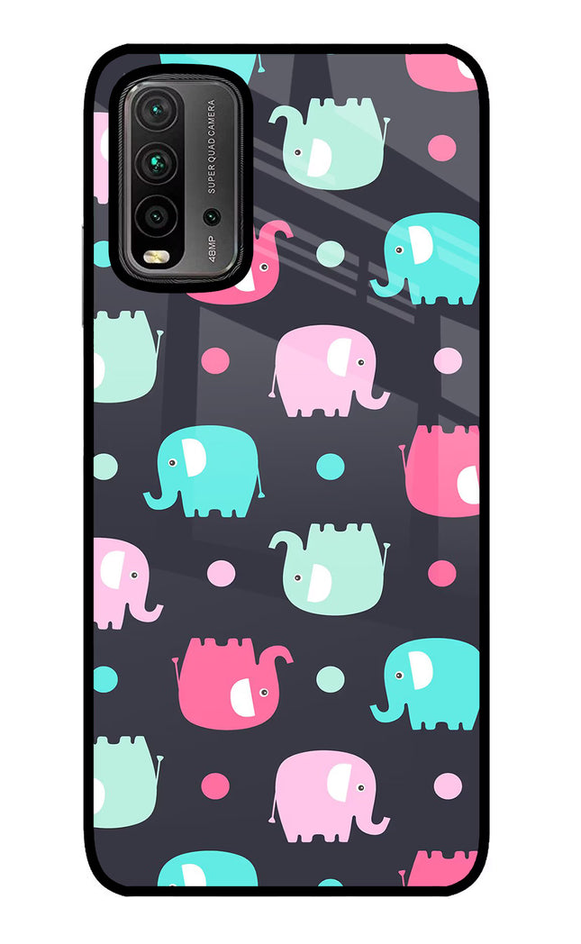 Elephants Redmi 9 Power Glass Case