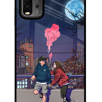 Chilling Couple Redmi 9 Power Glass Case