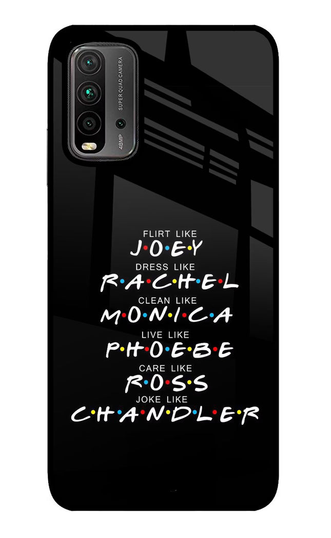 FRIENDS Character Redmi 9 Power Glass Case