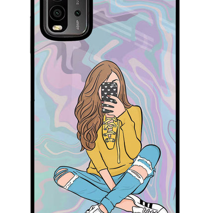 Selfie Girl Redmi 9 Power Glass Case