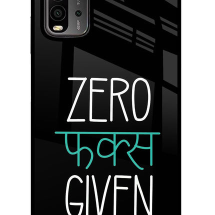 Zero Fucks Given Redmi 9 Power Glass Case