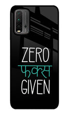 Zero Fucks Given Redmi 9 Power Glass Case