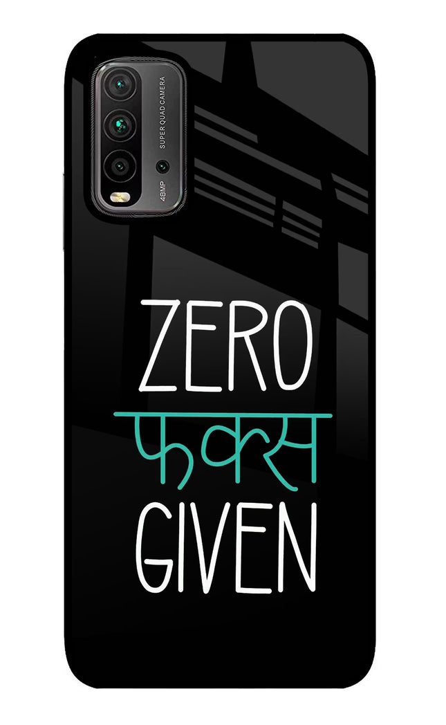 Zero Fucks Given Redmi 9 Power Glass Case