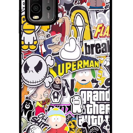 Sticker Bomb Redmi 9 Power Glass Case