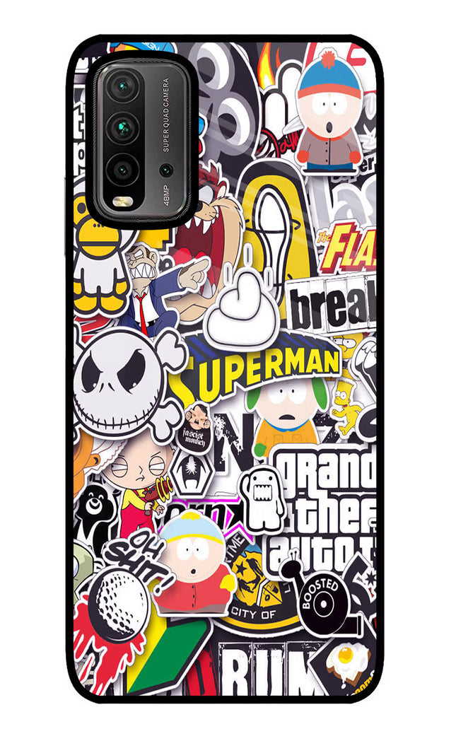 Sticker Bomb Redmi 9 Power Glass Case